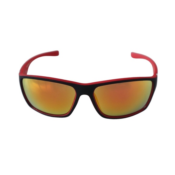 BIOHAZARD UV400 CE Shock Resistant RED Frame Sunglasses w/ Reflective Lens - Picture 2 of 9